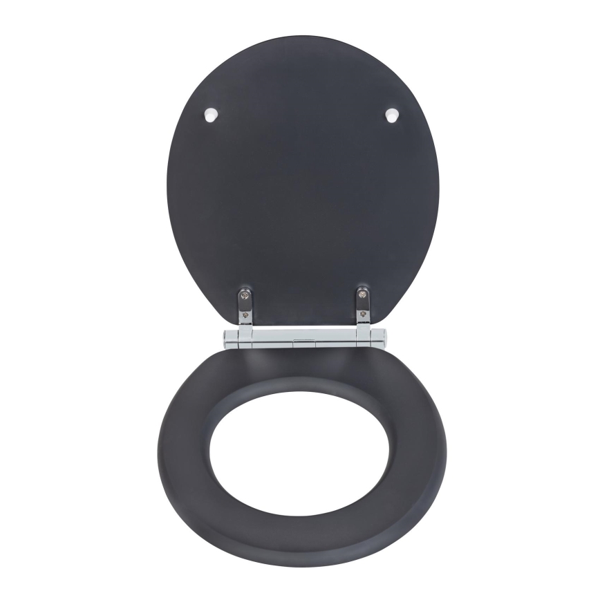 WENKO 25218100-WC sedátko MORRA 35x42 cm antracit/stříbrná