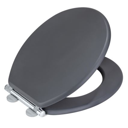 WENKO 25218100-WC sedátko MORRA 35x42 cm antracit/stříbrná
