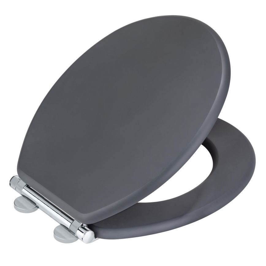 WENKO 25218100-WC sedátko MORRA 35x42 cm antracit/stříbrná