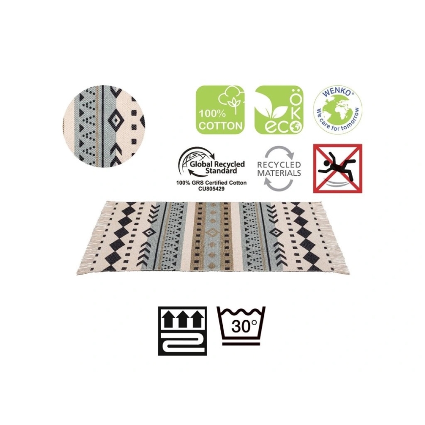WENKO 25277100-Předložka RECYCLED COTTON 80x50 cm pestrobarevná