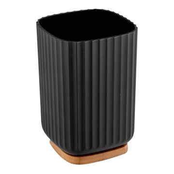 WENKO 25297100 - Kelímek na zubní kartáček ROTELLO 8,5x11 cm černá/hnědá