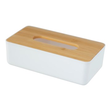 WENKO 25318100 - Kosmetický box ROTELLO 24x12,7 cm bílá/hnědá