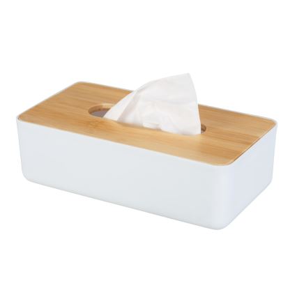 WENKO 25318100 - Kosmetický box ROTELLO 24x12,7 cm bílá/hnědá