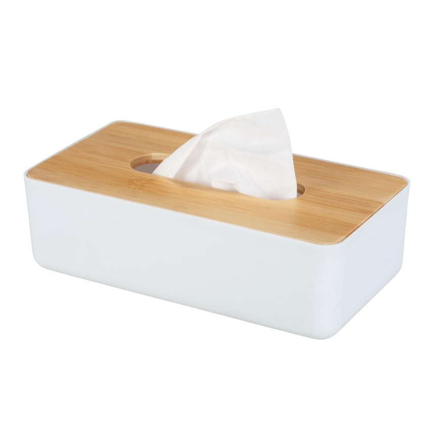 WENKO 25318100 - Kosmetický box ROTELLO 24x12,7 cm bílá/hnědá