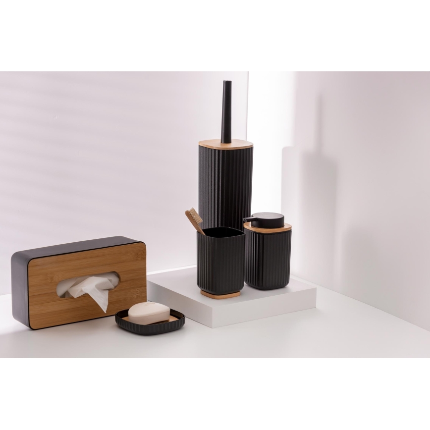 WENKO 25319100 - Kosmetický box ROTELLO 24x12,7 cm černá/hnědá