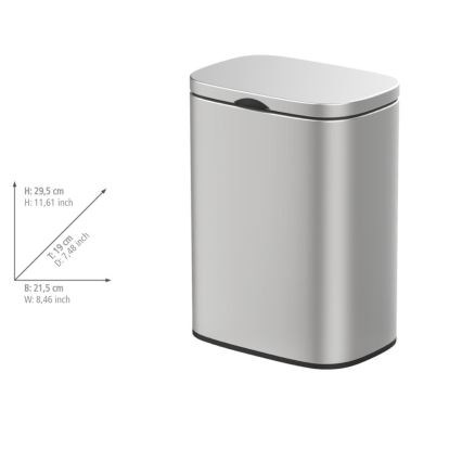 WENKO 25336100 - Koš SARE 21,5x29,5 cm stříbrná