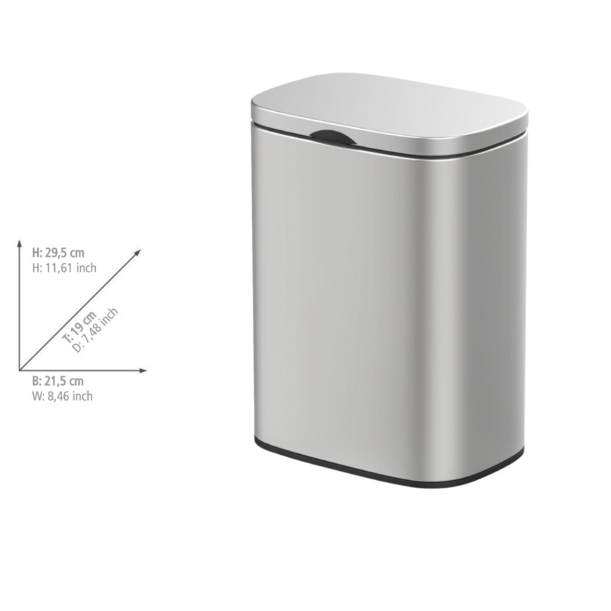 WENKO 25336100 - Koš SARE 21,5x29,5 cm stříbrná