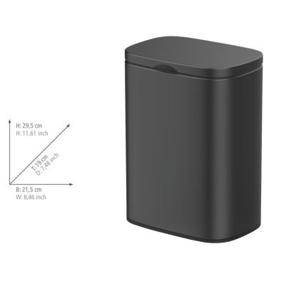 WENKO 25338100 - Koš SARE 21,5x29,5 cm černá