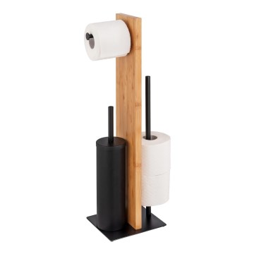WENKO 25376100 - WC set LESINA 18x69 cm hnědá/černá