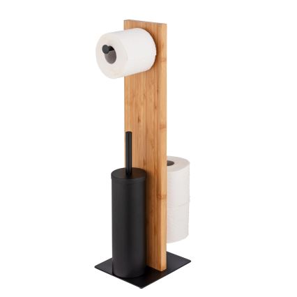 WENKO 25376100 - WC set LESINA 18x69 cm hnědá/černá