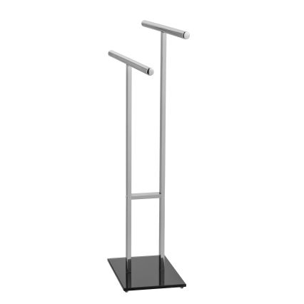 WENKO 25389100 - Stojan na ručníky LAVA 50x81,5 cm nerez/stříbrná/černá