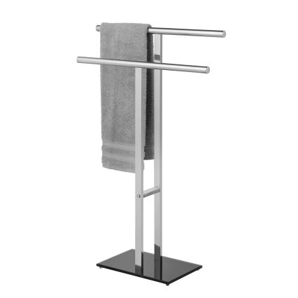WENKO 25389100 - Stojan na ručníky LAVA 50x81,5 cm nerez/stříbrná/černá