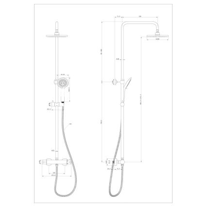 WENKO 25484100 - Sprchový systém WATERSAVING SYSTEM 12x120 cm černá