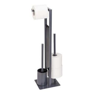 WENKO 25552100 - WC štětka RIVALTA 18x70 cm šedá/černá
