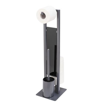 WENKO 25552100 - WC štětka RIVALTA 18x70 cm šedá/černá