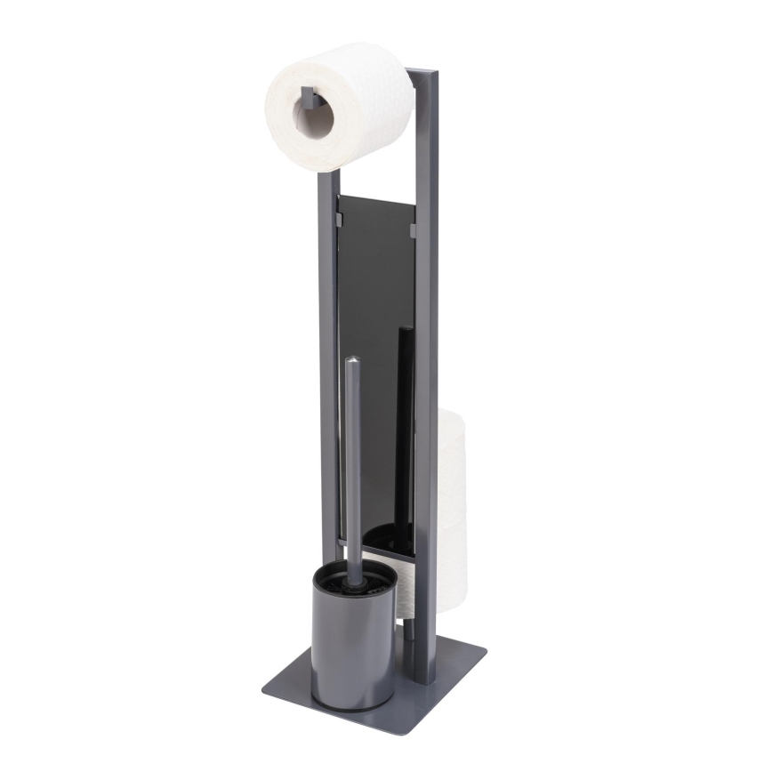 WENKO 25552100 - WC štětka RIVALTA 18x70 cm šedá/černá