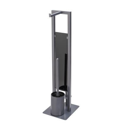 WENKO 25552100 - WC štětka RIVALTA 18x70 cm šedá/černá