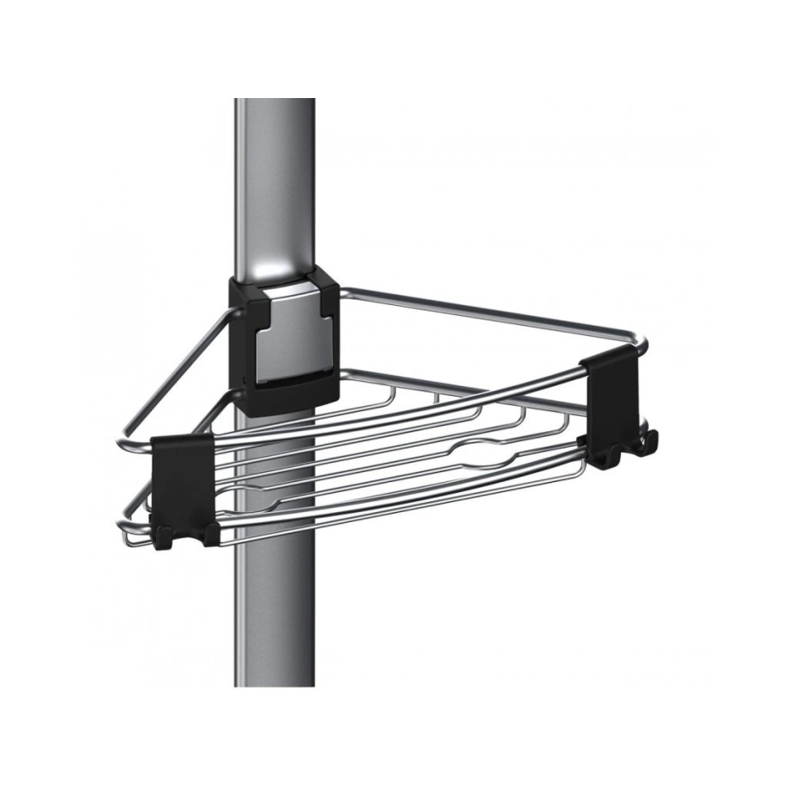 WENKO 25556100-Rohová police PURIO 35,5x280 cm stříbrná/šedá