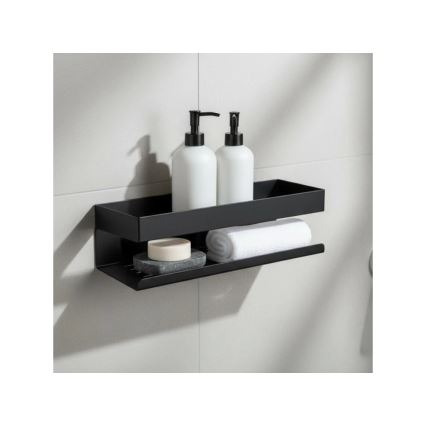 WENKO 25557100-Polička GENOVA 30x10,5 cm černá