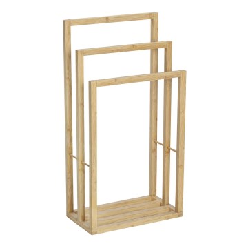 WENKO 25629100 - Stojan na ručníky BAMBUSA 42,5x82 cm hnědá