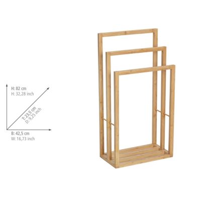 WENKO 25629100 - Stojan na ručníky BAMBUSA 42,5x82 cm hnědá
