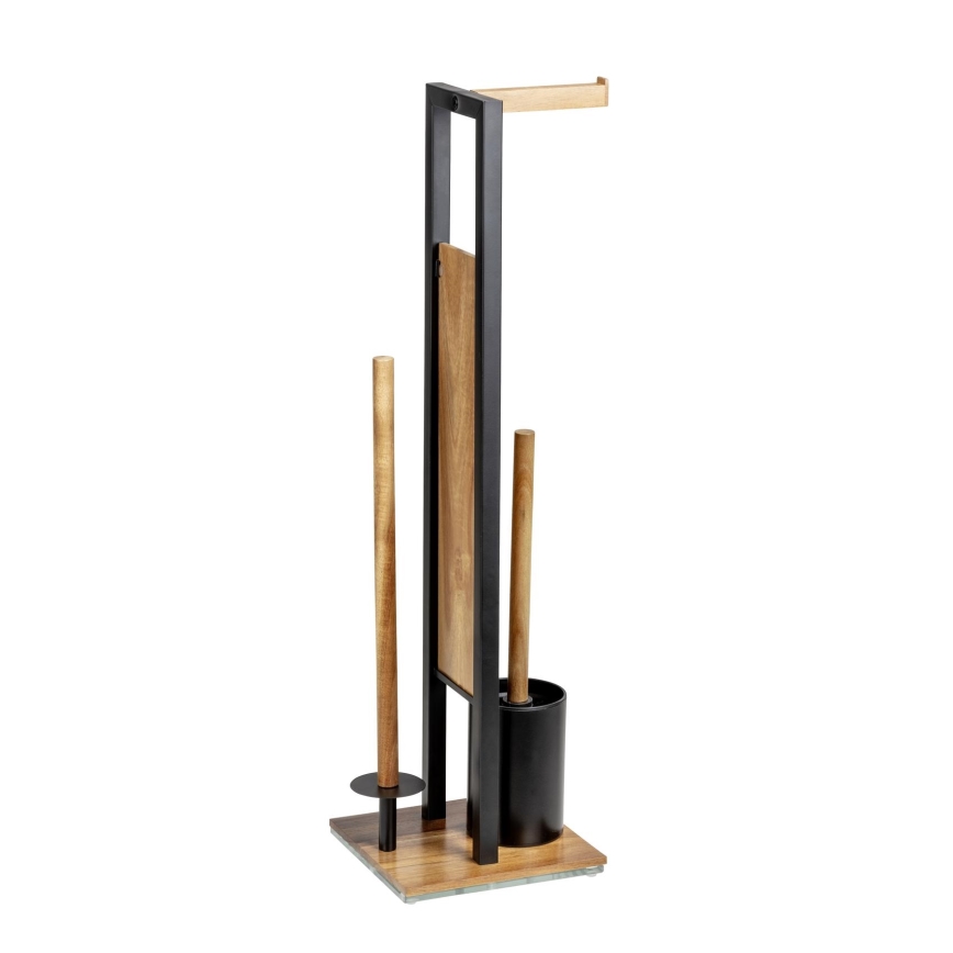 WENKO 25784100 - WC set RIVALTA 18x70 cm hnědá/černá