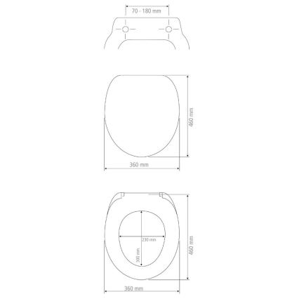 WENKO 26030100 - WC sedátko GALATI 46x36 cm antracit