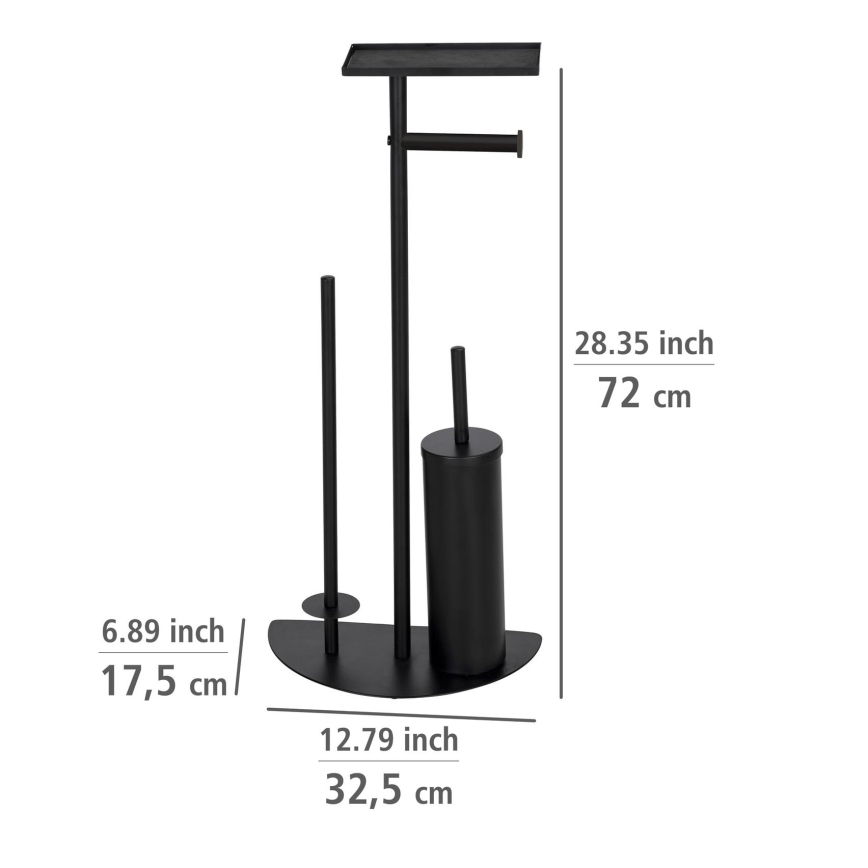 WENKO 26060100 - WC set COSENZA 32,5x72 cm černá
