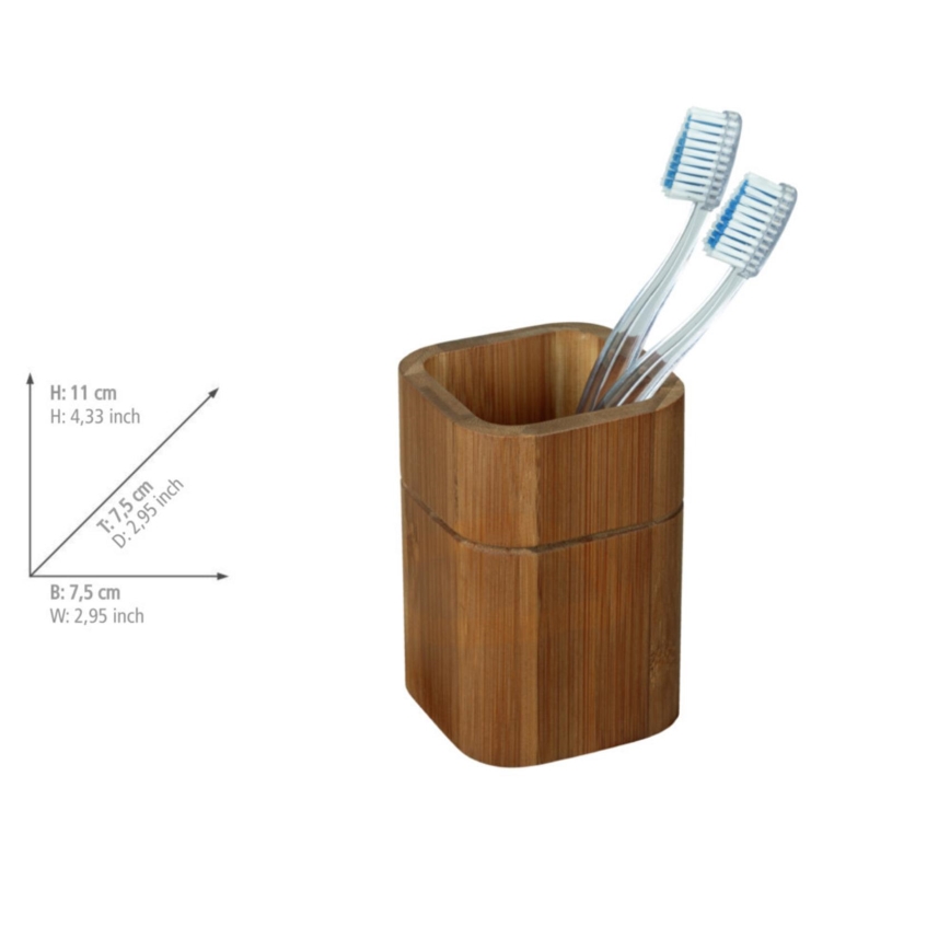 WENKO 26101100 - Držák kartáčků SERRO 7,5x11 cm hnědá