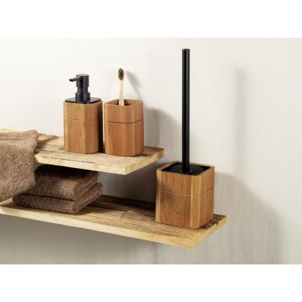 WENKO 26102100 - Dávkovač mýdla SERRO 7,5x16,5 cm hnědá/černá