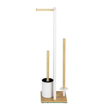 WENKO 26214100 - WC set RIVALTA 18x70 cm hnědá/bílá