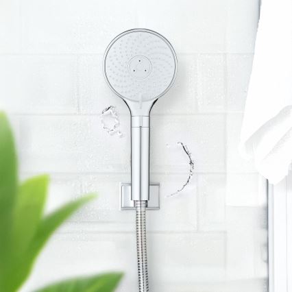 WENKO 26362100 - Sprchová hlavice WATERSAVING SYSTEM 12x12 cm lesklý chrom/bílá