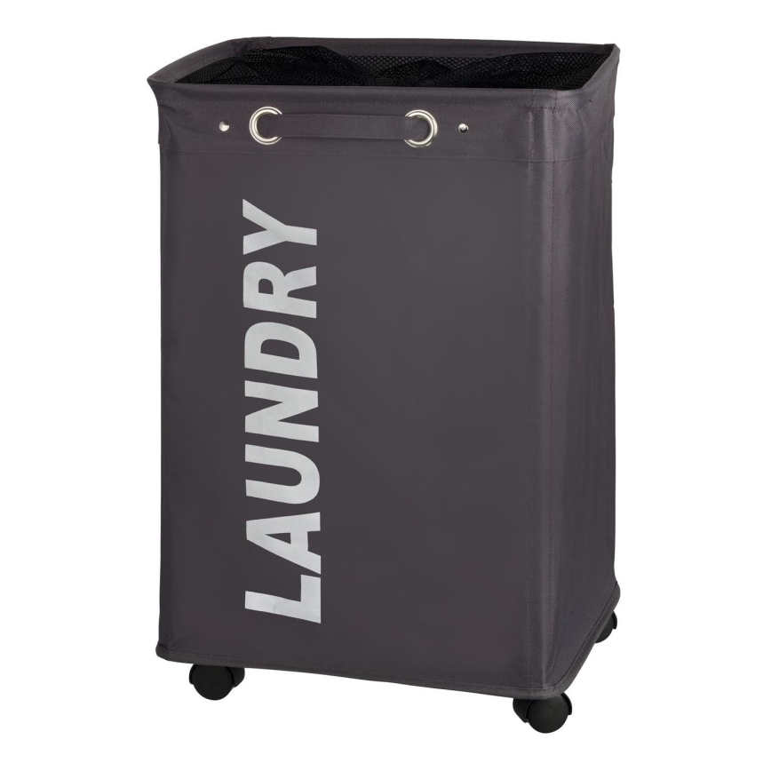 WENKO 3450112100 - Koš na prádlo QUADRO 40x60 cm šedá/černá