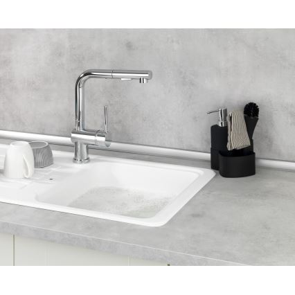 WENKO 3620127800 - Mycí set EMPIRE 11x19 cm černá/stříbrná