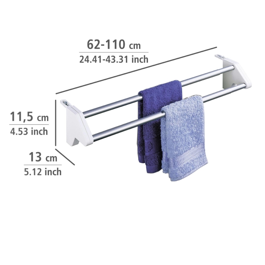 WENKO 3702100 - Sušák 13x11,5 cm stříbrná/bílá