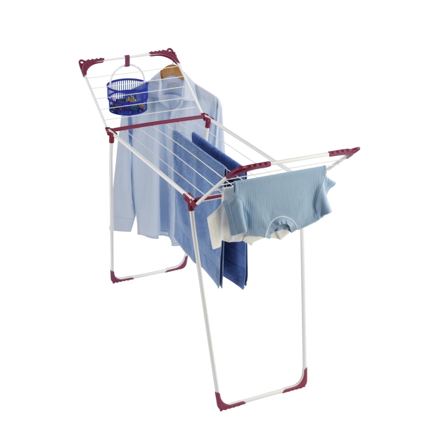 WENKO 3774021100 - Sušák prádla SUMMER DRY 153x76 cm bílá/růžová