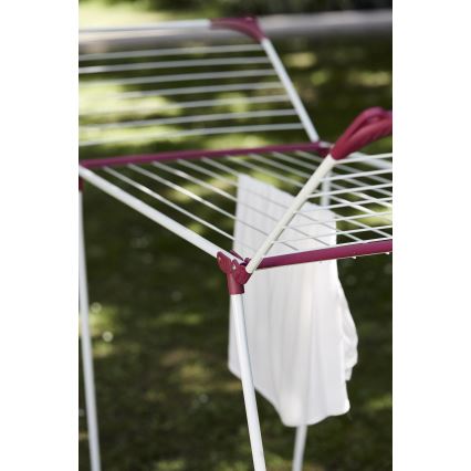 WENKO 3774021100 - Sušák prádla SUMMER DRY 153x76 cm bílá/růžová