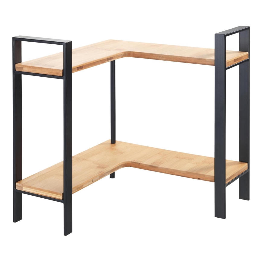 WENKO 53028100 - Polička LOU 30x33 cm černá/hnědá