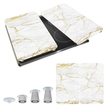 WENKO 53901100 - Kryt na sporák 30x52 cm bílá/šedá/čirá