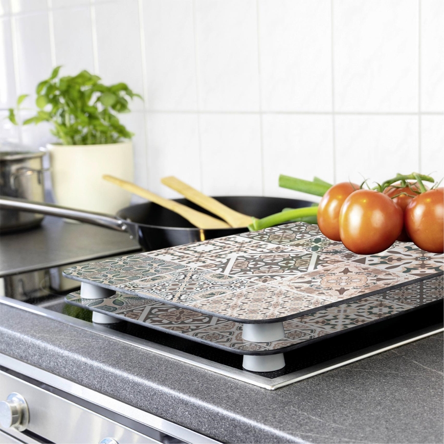 WENKO 53904100 - Kryt varné desky 30x52 cm pestrobarevná/šedá/čirá