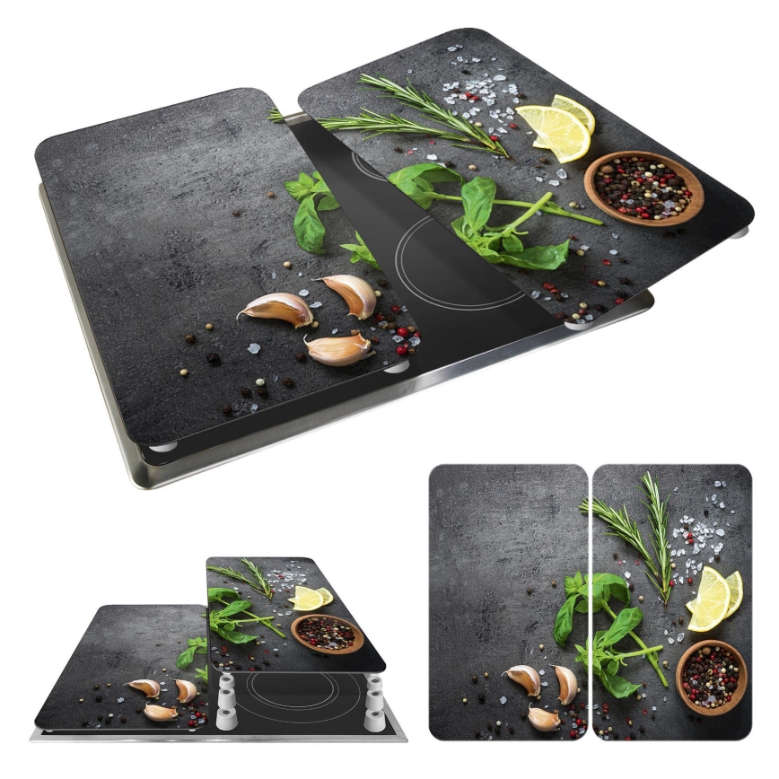 WENKO 53907100 - Kryt varné desky 30x52 cm pestrobarevná/šedá/čirá