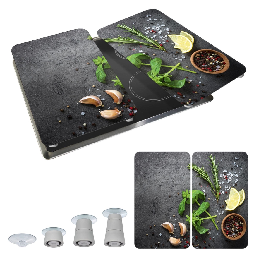 WENKO 53907100 - Kryt varné desky 30x52 cm pestrobarevná/šedá/čirá