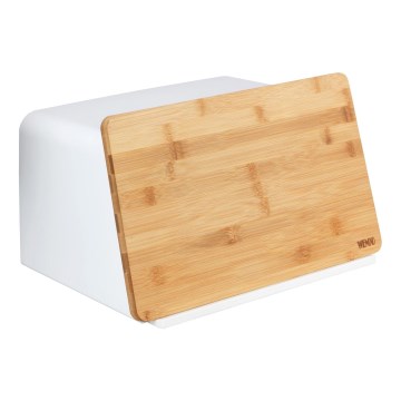 WENKO 54099100 - Chlebník KUBO 35x26,5 cm bílá/hnědá