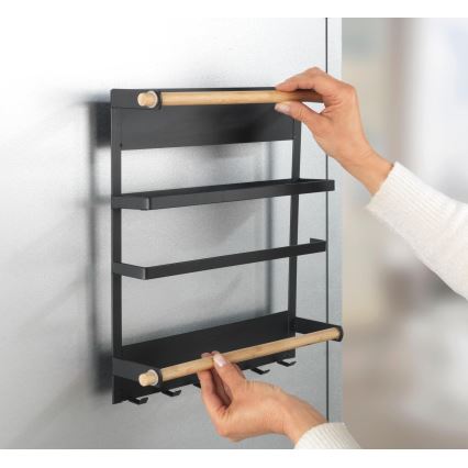 WENKO 54114100 - Organizér MAGNA 33x34 cm černá/hnědá