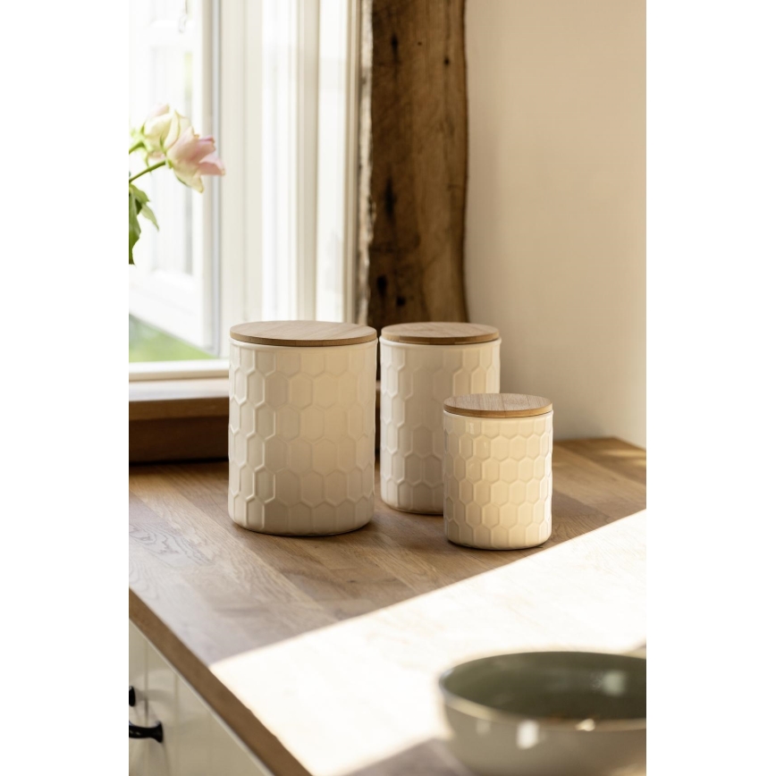 WENKO 54222100 - Box MAYA 13x17 cm bílá/hnědá