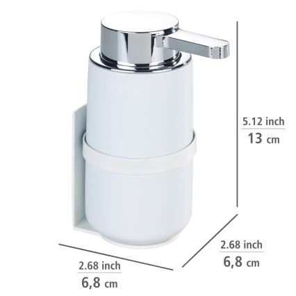 WENKO 54655100 - Dávkovač mýdla WOYA 250 ml bílá/lesk. chrom