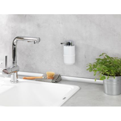 WENKO 54655100 - Dávkovač mýdla WOYA 250 ml bílá/lesk. chrom