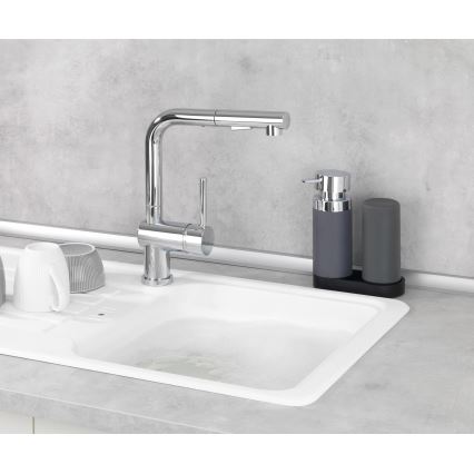 WENKO 54735100 - Mycí stanice EASY SQUEEZ-E 15x18 cm šedá/šedá