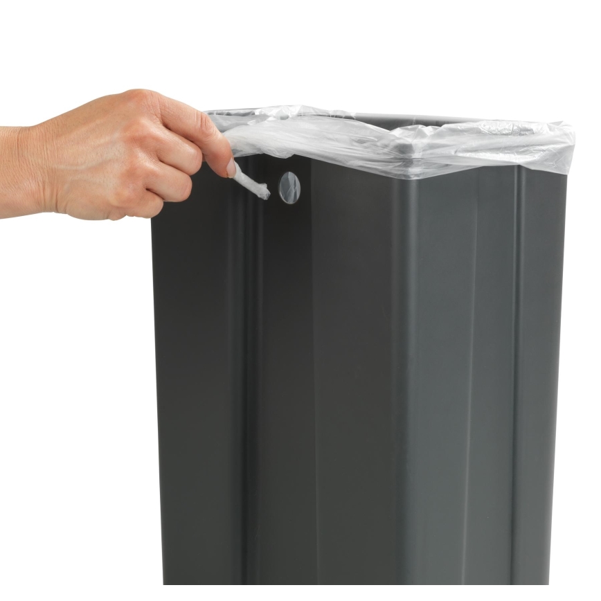 WENKO 54903100 - Koš DOOR-MOUNTED 26x36,5 cm šedá/stříbrná