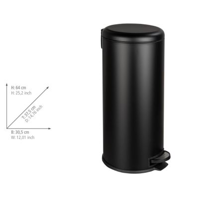 WENKO 54915100 - Koš LEMAN 30,5x64 cm černá